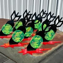 Custom powder coated awards