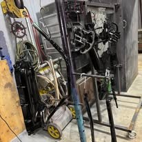 Metal parts being prepared in the shop